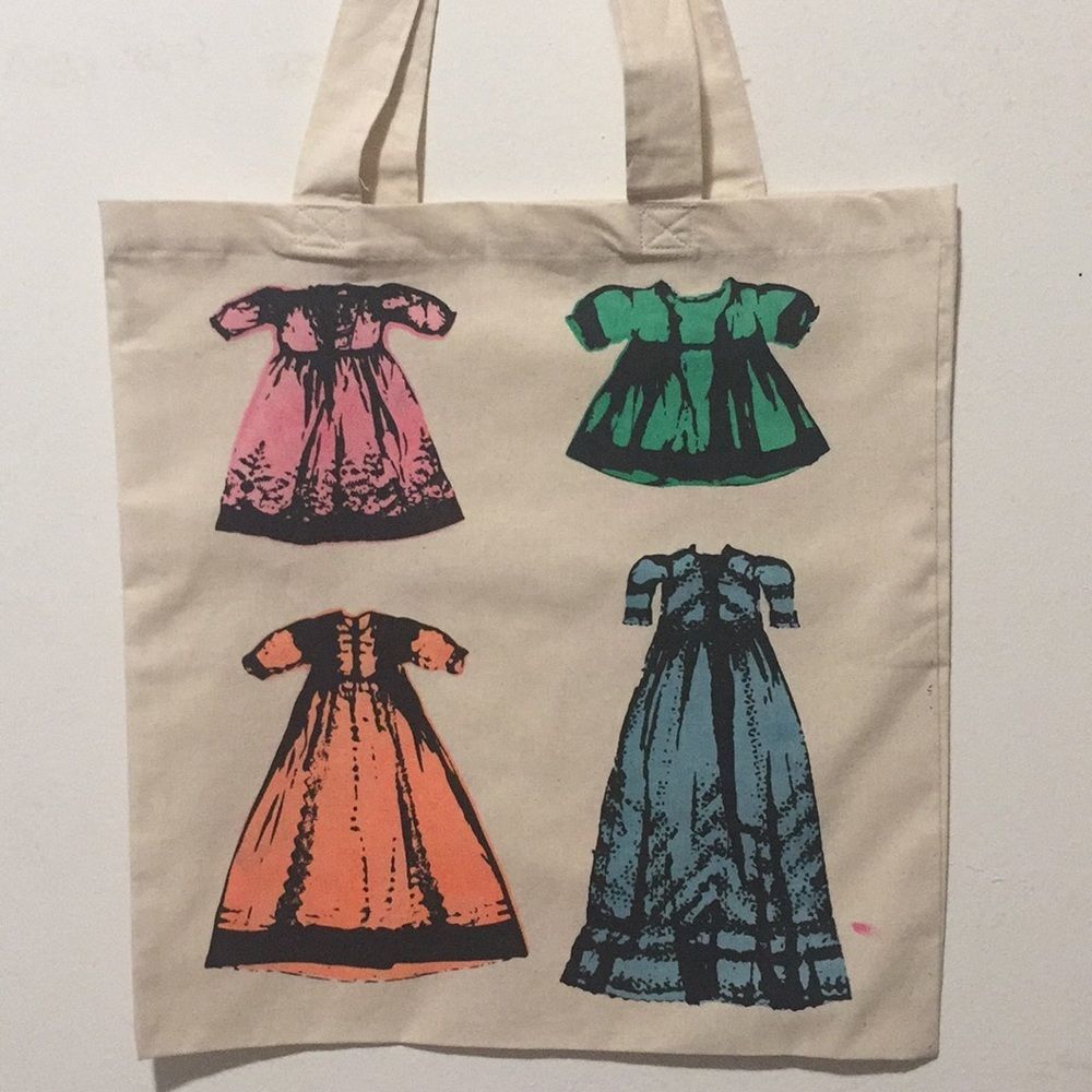 Retro Doll tote in natural cotton